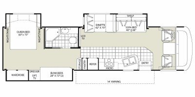 2008 Fleetwood Fiesta® 34B floorplan