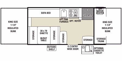 2008 Coachmen Clipper Sport 127 ST floorplan