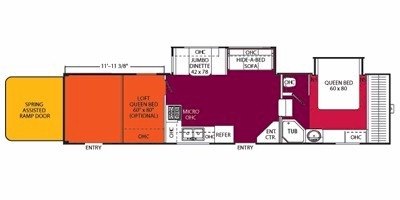 2008 Coachmen Adrenaline Impact 400DS floorplan