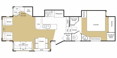 2008 Keystone Big Sky 340RLQ floorplan