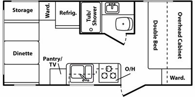 2008 Keystone Summerland 1790RD floorplan