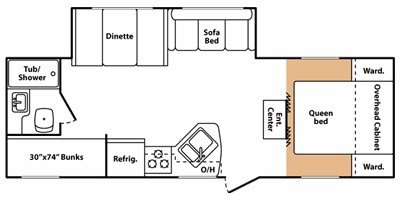 2008 Keystone Summerland 2670BH floorplan