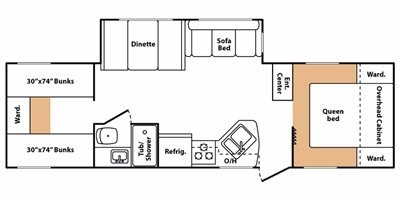 2008 Keystone Summerland 2980BH floorplan