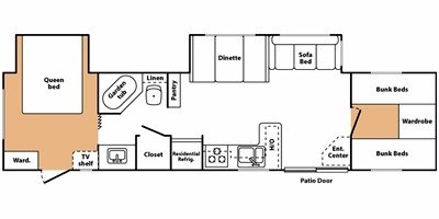 2008 Keystone Summerland 3720BH floorplan