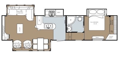 2008 Gulf Stream Yellowstone 36 FTE floorplan