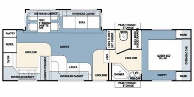 2008 Forest River Wildcat 28RK West Coast floorplan