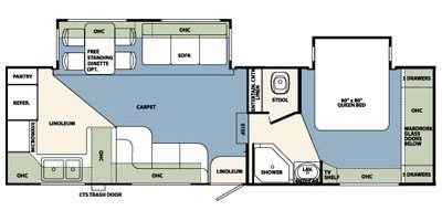 2008 Forest River Wildcat 28RKBS East Coast floorplan