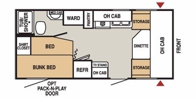 2008 Starcraft Antigua® XLT 215DBB floorplan