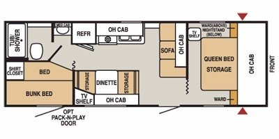 2008 Starcraft Antigua® XLT 275RBH floorplan