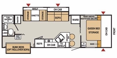 2008 Starcraft Antigua® XLT 285SSO floorplan