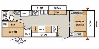 2008 Starcraft Antigua® XLT 305QBS floorplan