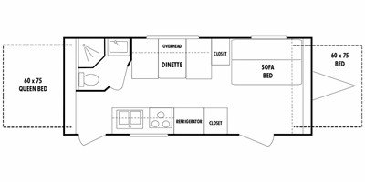 2008 KZ Coyote 19CR floorplan