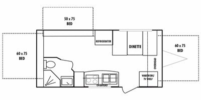 2008 KZ Coyote 19CT floorplan