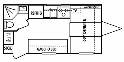 2008 KZ Coyote Lite CL162 floorplan