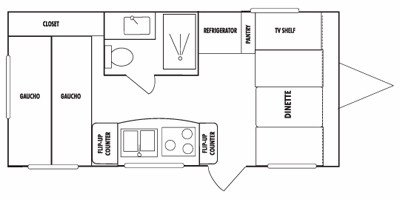 2008 KZ Coyote Lite CL168 floorplan