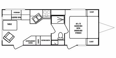 2008 KZ Coyote Lite CL250RL floorplan