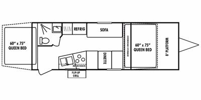 2008 KZ Coyote Rock Climber CRC201 floorplan