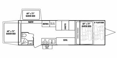 2008 KZ Coyote Rock Climber CRC220 floorplan