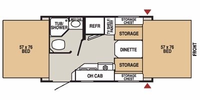 2008 Starcraft Antigua® 165RB floorplan