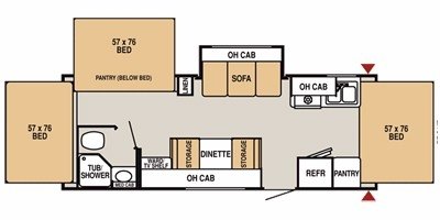 2008 Starcraft Antigua® 235SBS floorplan