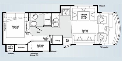 2008 Itasca Sunstar 32K floorplan