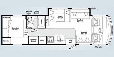 2008 Winnebago Vista 33T floorplan