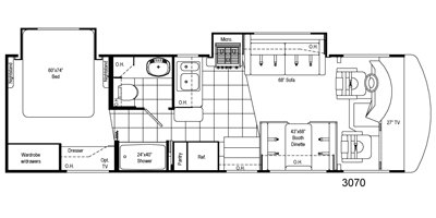 2008 Damon Motor Coach Daybreak 3070 floorplan