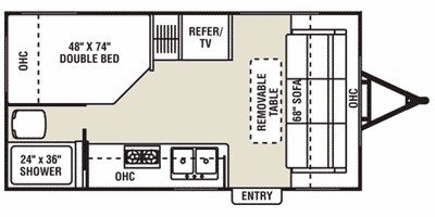 2008 Coachmen Capri Micro 159DB floorplan