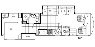 2008 Damon Motor Coach Daybreak 3274 floorplan