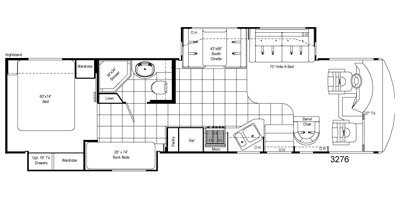 2008 Damon Motor Coach Daybreak 3276 floorplan