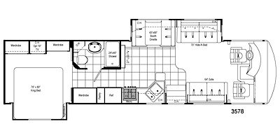 2008 Damon Motor Coach Daybreak 3578 floorplan