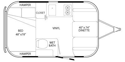 2008 Airstream Design Within Reach 16 DWR floorplan