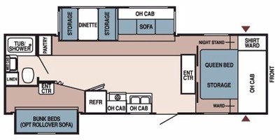 2008 Starcraft Aruba® 288BHS floorplan