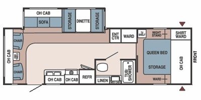 2008 Starcraft Aruba® 268RLS floorplan