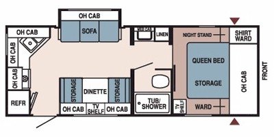 2008 Starcraft Aruba® 248RKS floorplan