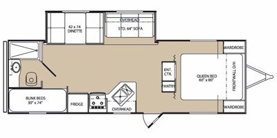 2008 Holiday Rambler Aluma Lite 26BHS floorplan