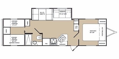 2008 Holiday Rambler Aluma Lite 30QBHS floorplan