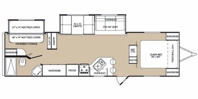 2008 Holiday Rambler Aluma Lite 31BHDS floorplan