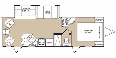 2008 Holiday Rambler Aluma Lite 28RLS floorplan