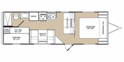 2008 Holiday Rambler Aluma Lite 27BH floorplan