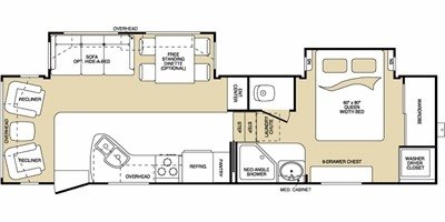 2008 Keystone Montana 2955RL floorplan