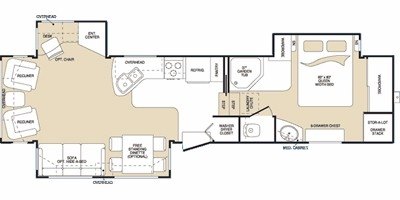 2008 Keystone Montana 3475RL floorplan