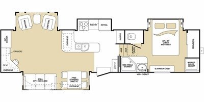 2008 Keystone Montana 3600RE floorplan