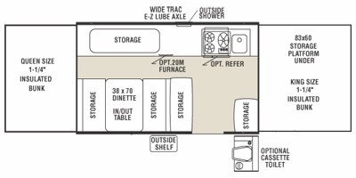 2008 Coachmen Clipper Off Road 1175 SC floorplan