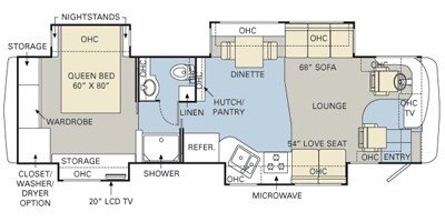 2008 Monaco Diplomat® 36PDQ floorplan