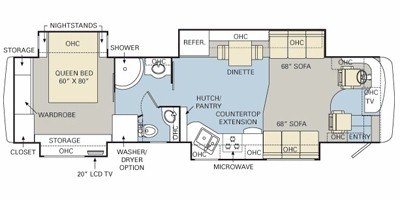 2008 Monaco Diplomat® 40PDQ floorplan