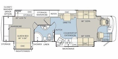 2008 Monaco Diplomat® 40SFT floorplan