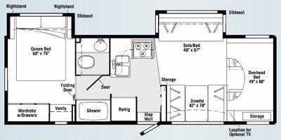 2008 Winnebago Outlook 29B floorplan