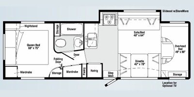 2008 Itasca Spirit 31H floorplan