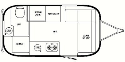 2008 Airstream Safari Sport 17 floorplan